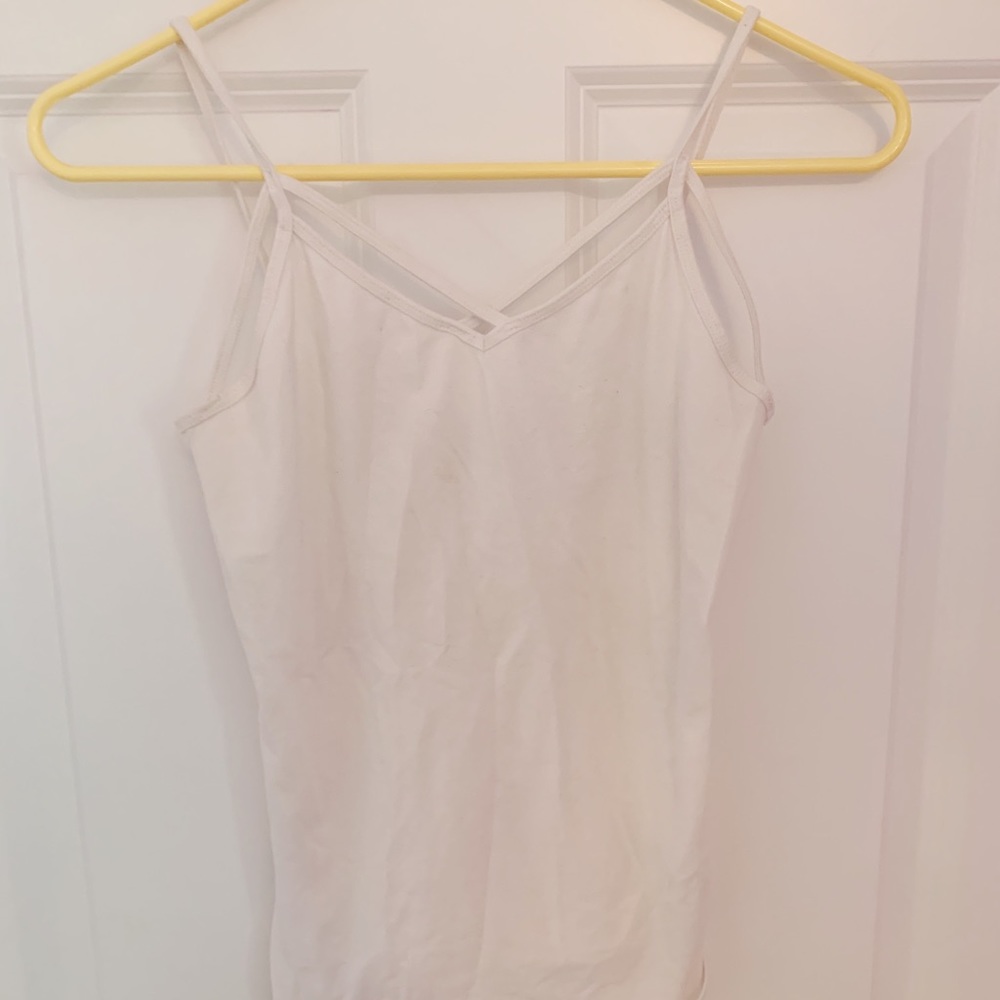 white tank top
